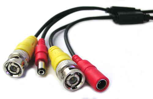 BNC Plug + DC Plug to BNC Plug + DC Jack Cable L:10m
